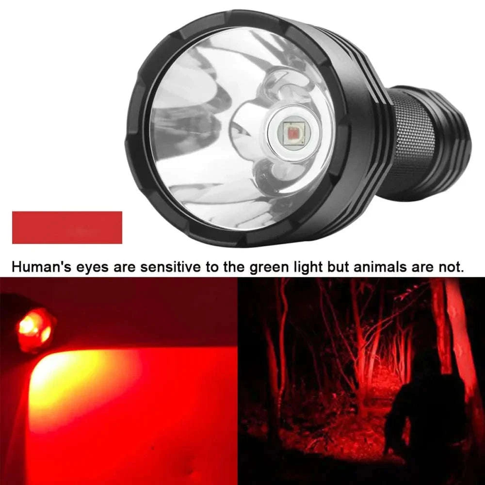 Red Light Tactical Flashlight for Hunting, Night Vision & Astronomy-R-C8