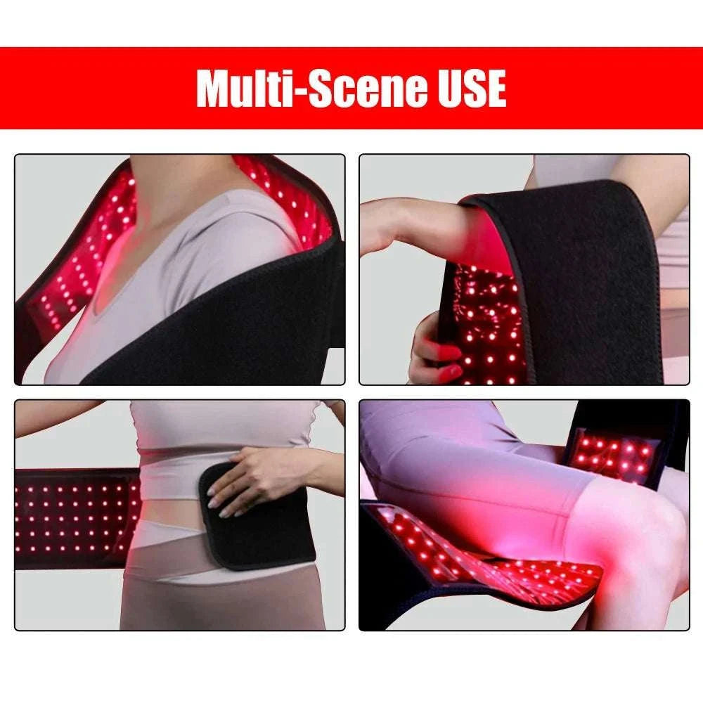 Red Light Therapy Belt 660nm & 850nm for Muscle Relief and Recovery-US Plug / United States