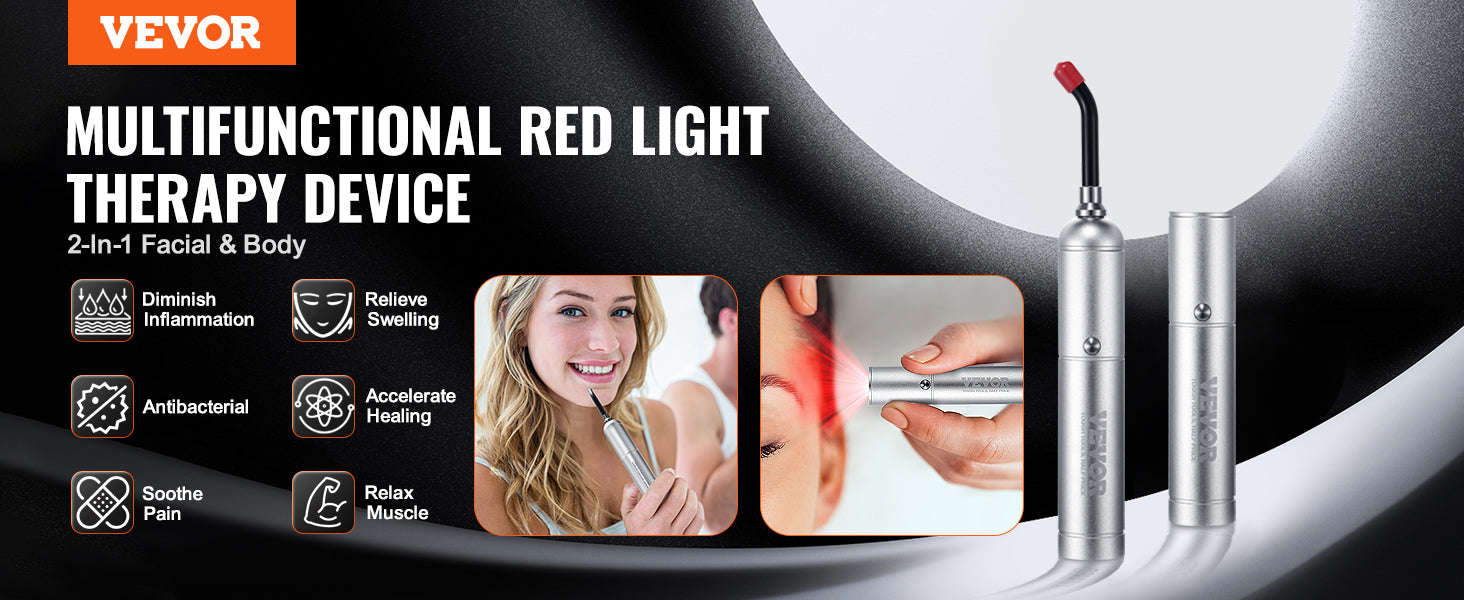 Red Light Therapy Device 2-in-1 Facial and Body Light Therapy Wand-United Kingdom