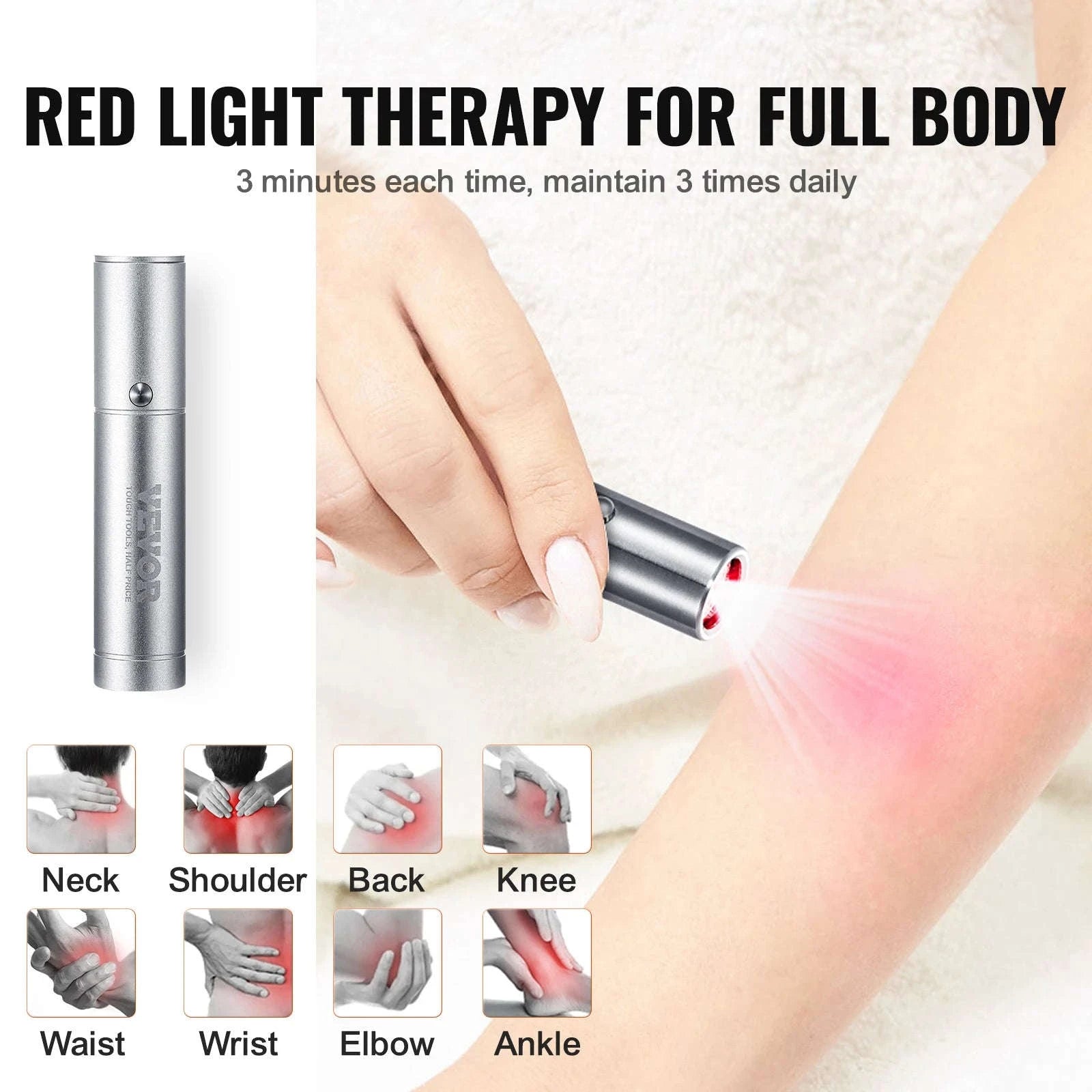 Red Light Therapy Device 2-in-1 Facial and Body Light Therapy Wand-United Kingdom