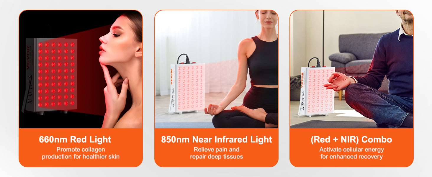 Red Light Therapy Panel 60 LED 660nm & 850nm Dual Light-110V / United States