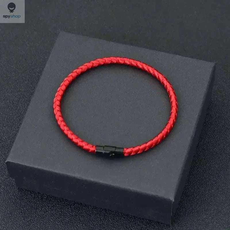 Red Thread Bracelet with Copper Accents, Classic Rope Design-green / S 18.5cm 7.3Inch