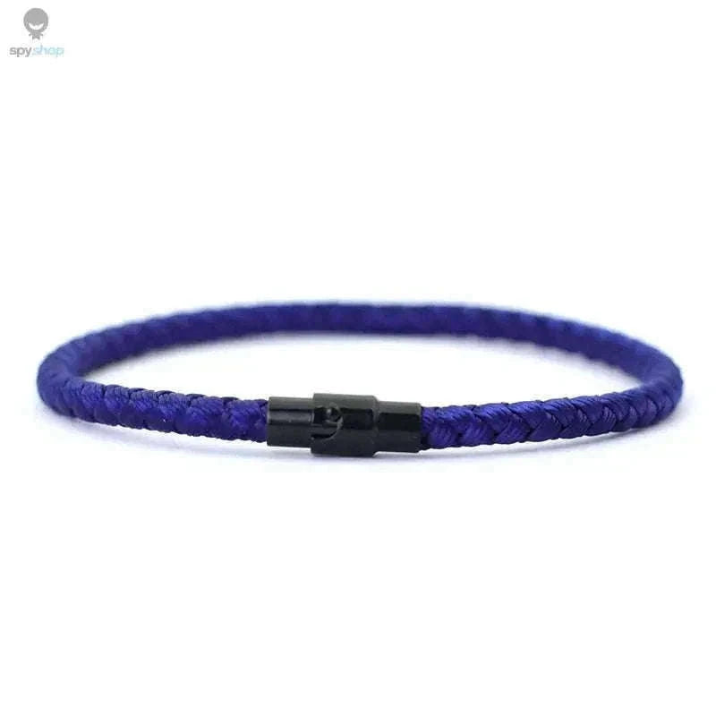 Red Thread Bracelet with Copper Accents, Classic Rope Design-green / S 18.5cm 7.3Inch