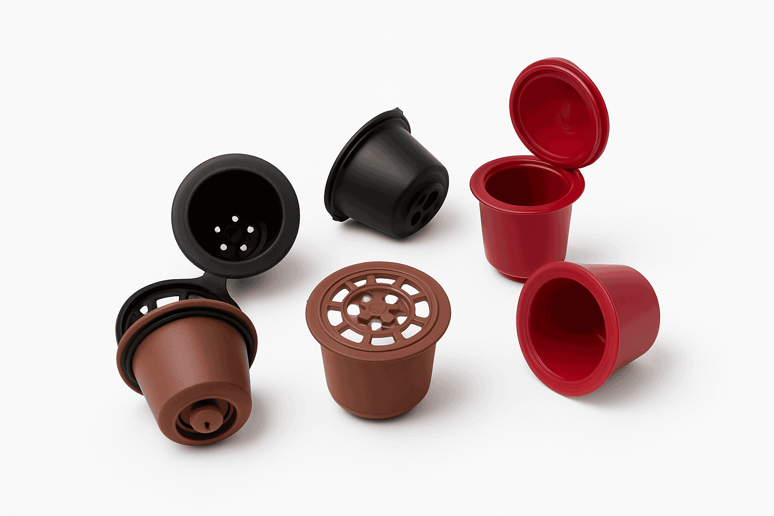 Refillable Nespresso Coffee Capsules for Custom Espresso-brown / L