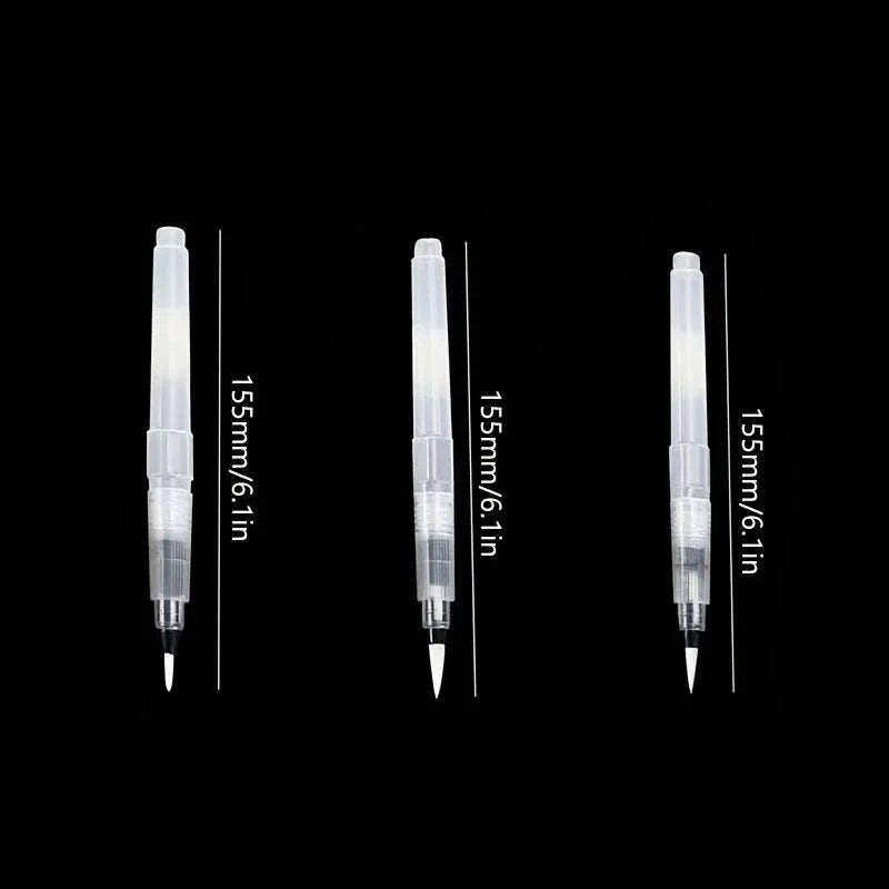Refillable Watercolor Brush Pens Set for Smooth Fluid Strokes-3pcs