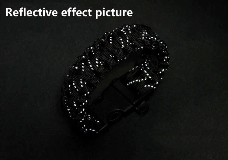 Reflective 7-Strand 4mm 550 Paracord Rope-fang Orange / 100M