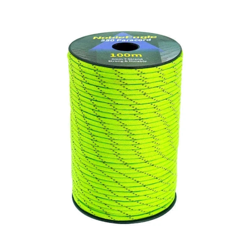 Reflective 7-Strand 4mm 550 Paracord Rope-fang Orange / 100M