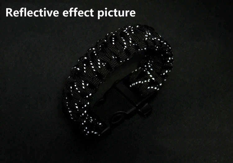 Reflective 7-Strand 4mm 550 Paracord Rope-fang Orange / 100M