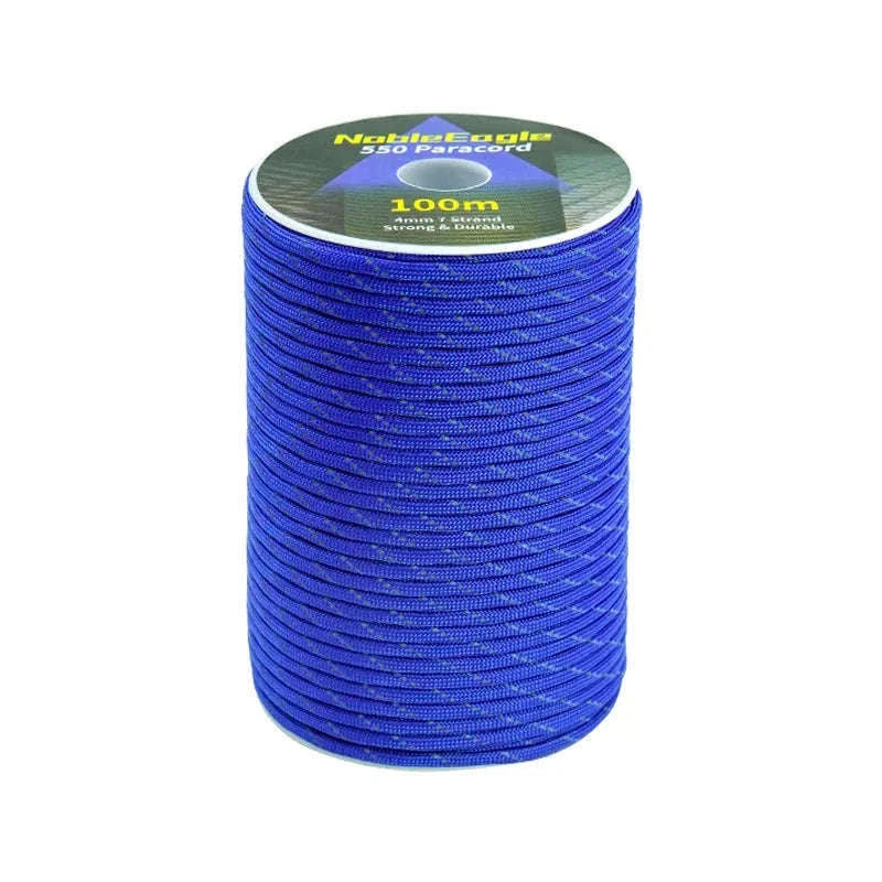 Reflective 7-Strand 4mm 550 Paracord Rope-fang Orange / 100M