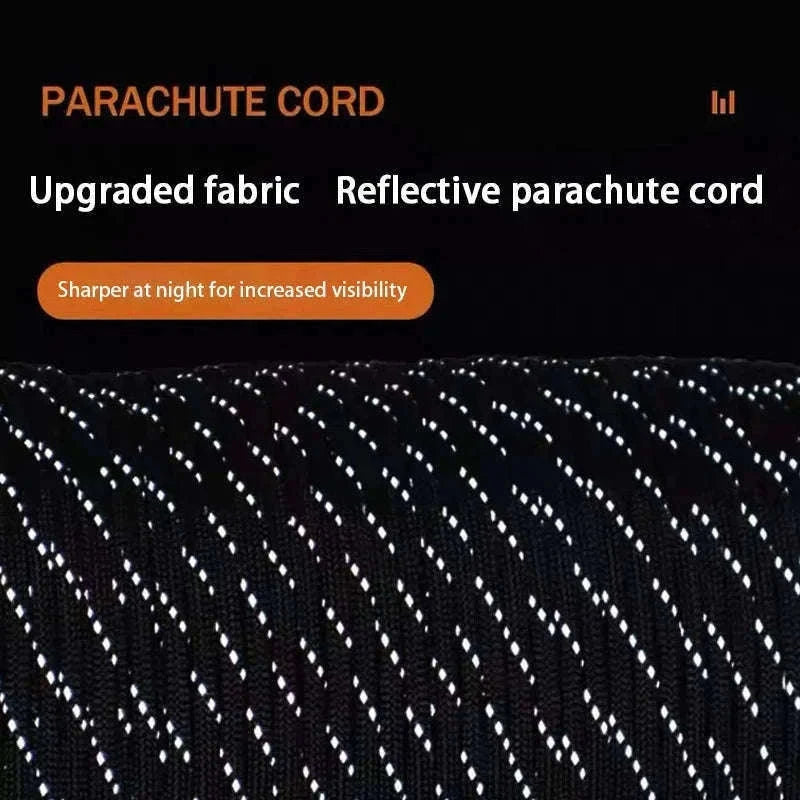 Reflective 7-Strand 4mm 550 Paracord Rope-fang Orange / 100M