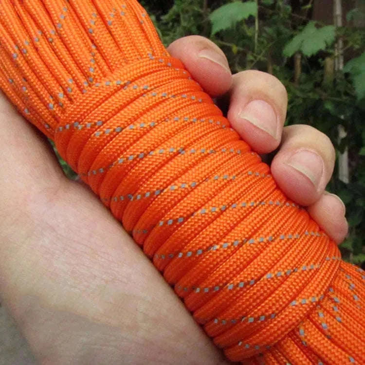 Reflective 7-Strand 4mm 550 Paracord Rope-fang Orange / 100M