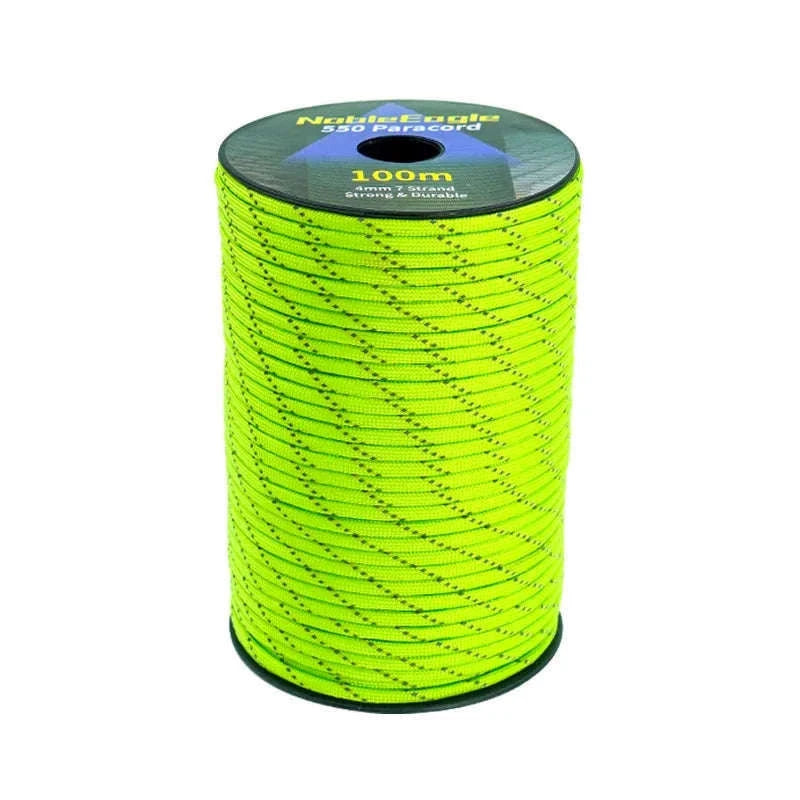 Reflective 7-Strand 4mm 550 Paracord Rope-fang Orange / 100M