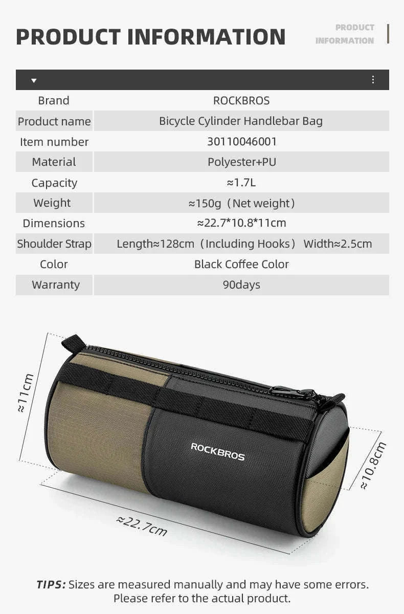 Reflective Bicycle Handlebar Bag, 1.7L Rainproof Front Bag-W007 / 1.7L