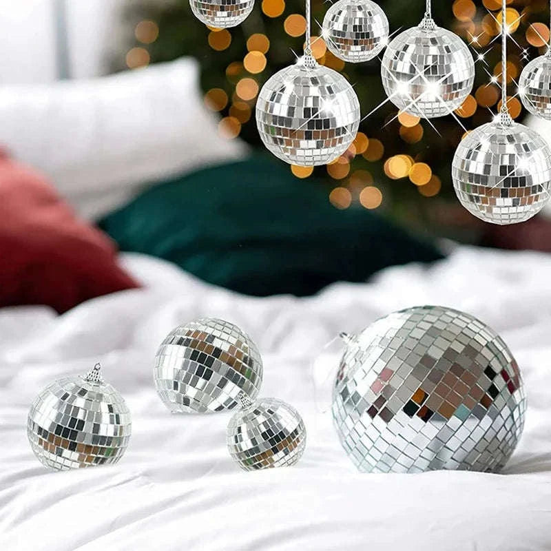 Reflective Mirror Balls for Parties and Festive Decor-4cm-12pcs / france