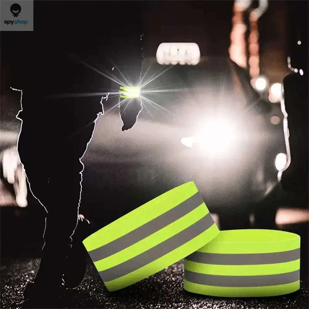Reflective Safety Bands – High-Visibility Straps for Night Running and Cycling-2PCS Green