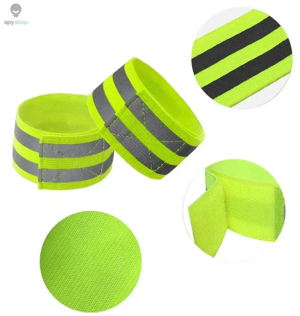 Reflective Safety Bands – High-Visibility Straps for Night Running and Cycling-2PCS Green