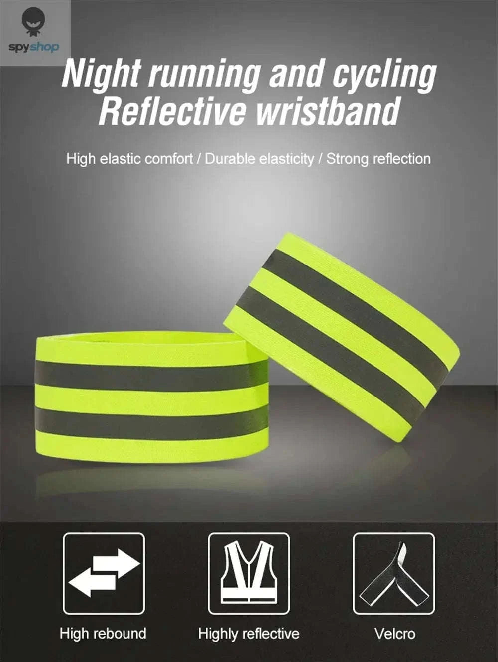 Reflective Safety Bands – High-Visibility Straps for Night Running and Cycling-2PCS Green