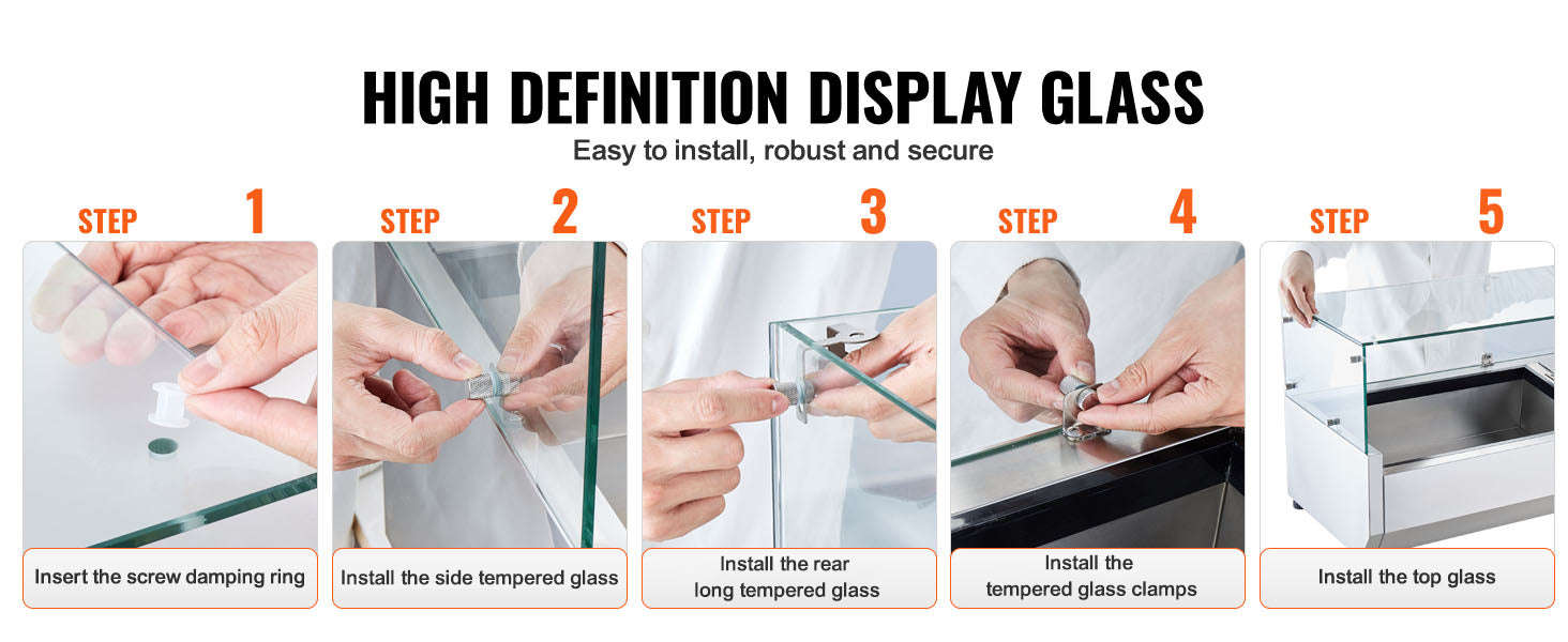 Refrigerated Condiment Prep Station with Glass Guard-140W / United States