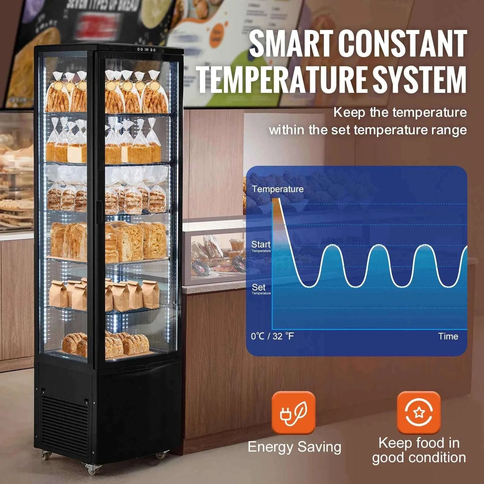 Refrigerated Display Case for Bakery-3cft cube / United States