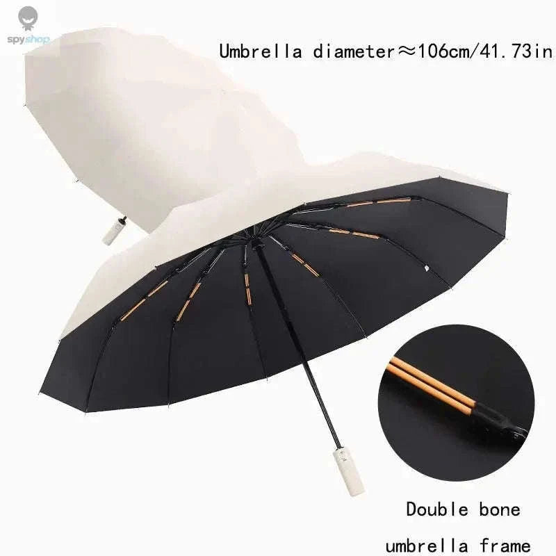Reinforced 24-Bone Wind-Resistant Umbrella with UV Protection-Matcha green