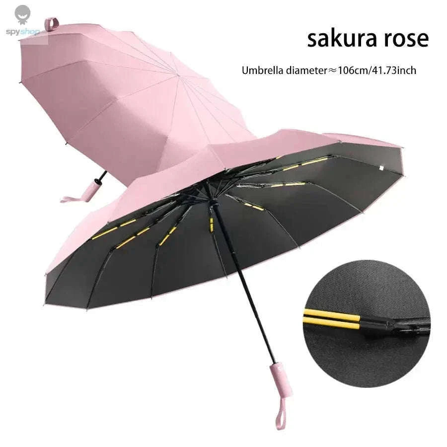 Reinforced 24-Bone Wind-Resistant Umbrella with UV Protection-Matcha green