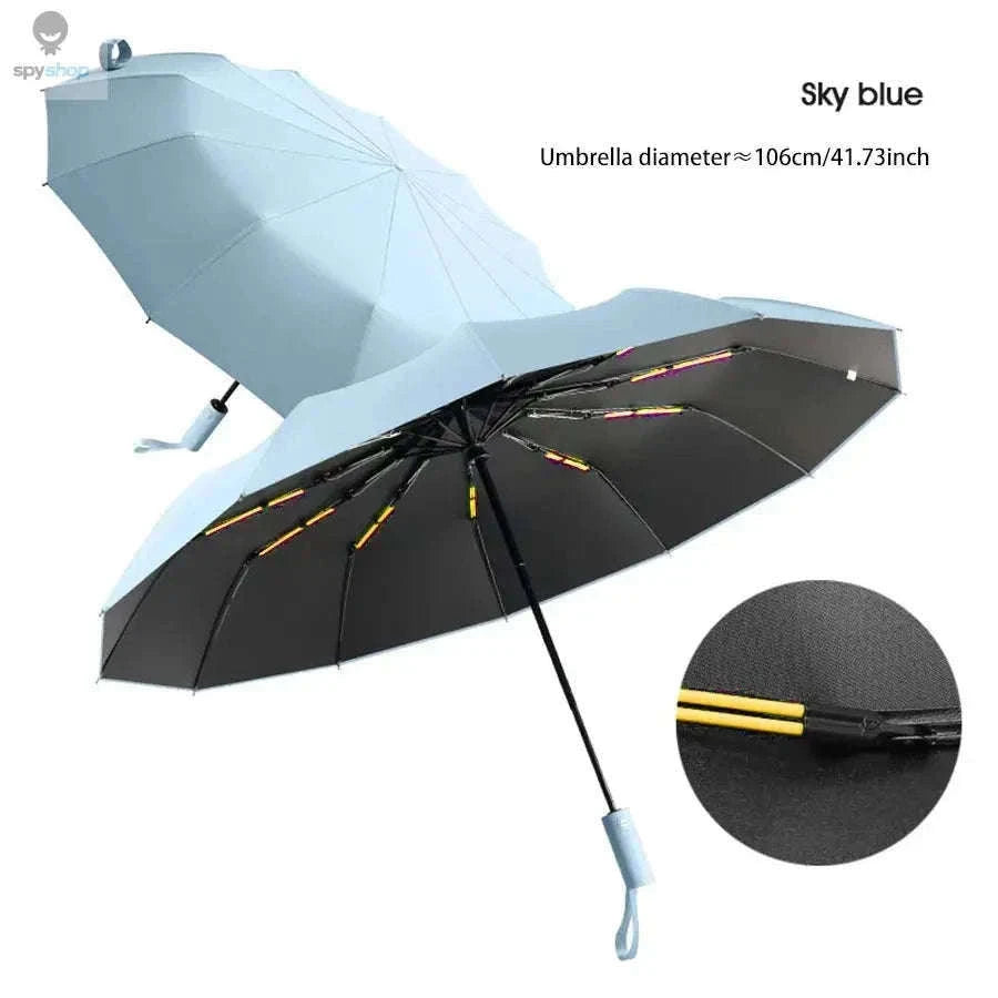 Reinforced 24-Bone Wind-Resistant Umbrella with UV Protection-Matcha green