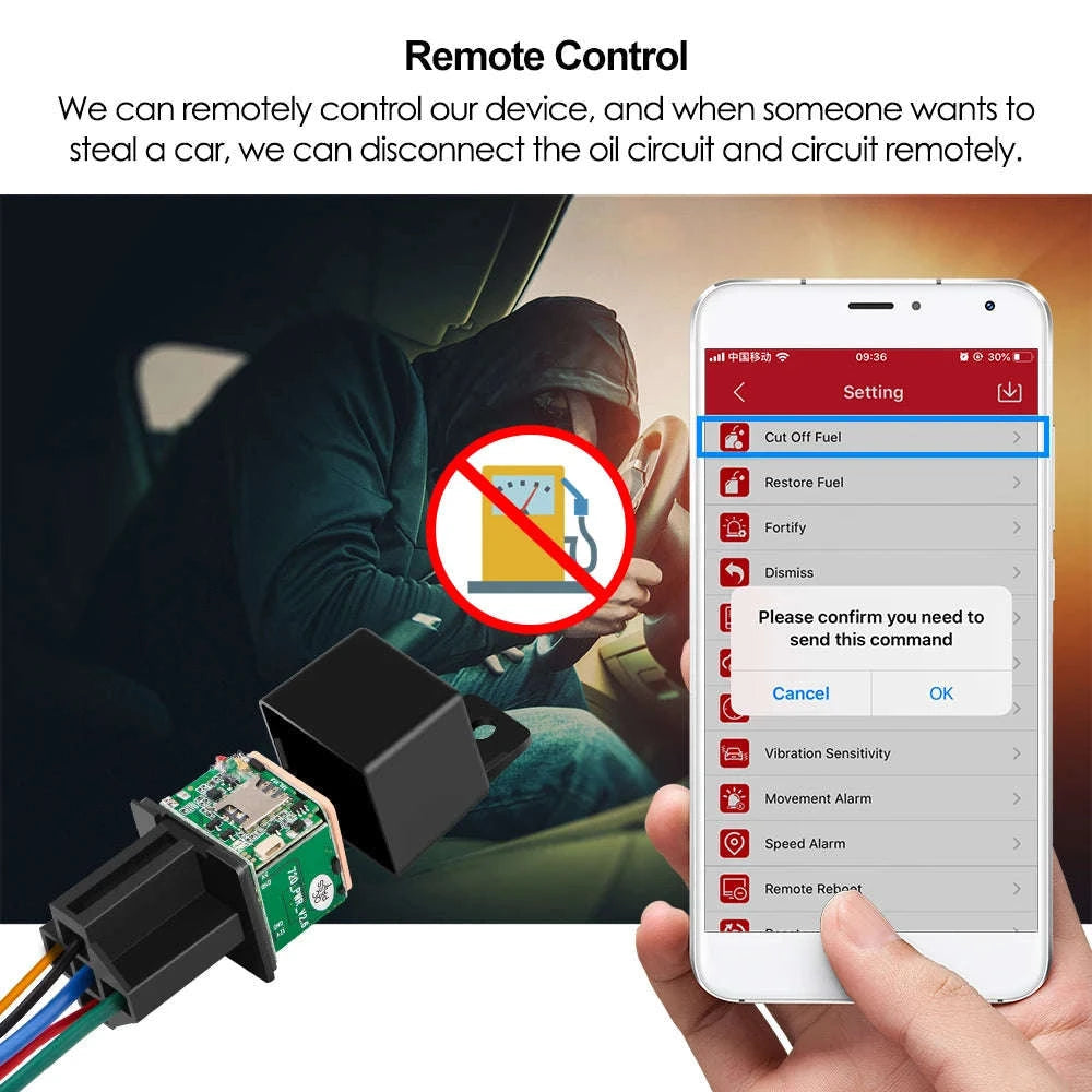 Relay GPS Tracker MV730 with Remote Fuel Cut-Off-4G MV730G