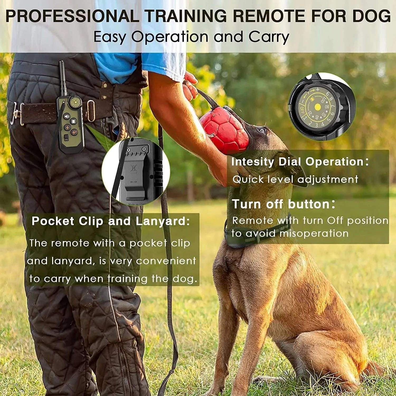 Remote Control Dog Training Collar with Waterproof Receiver-Control one dogs