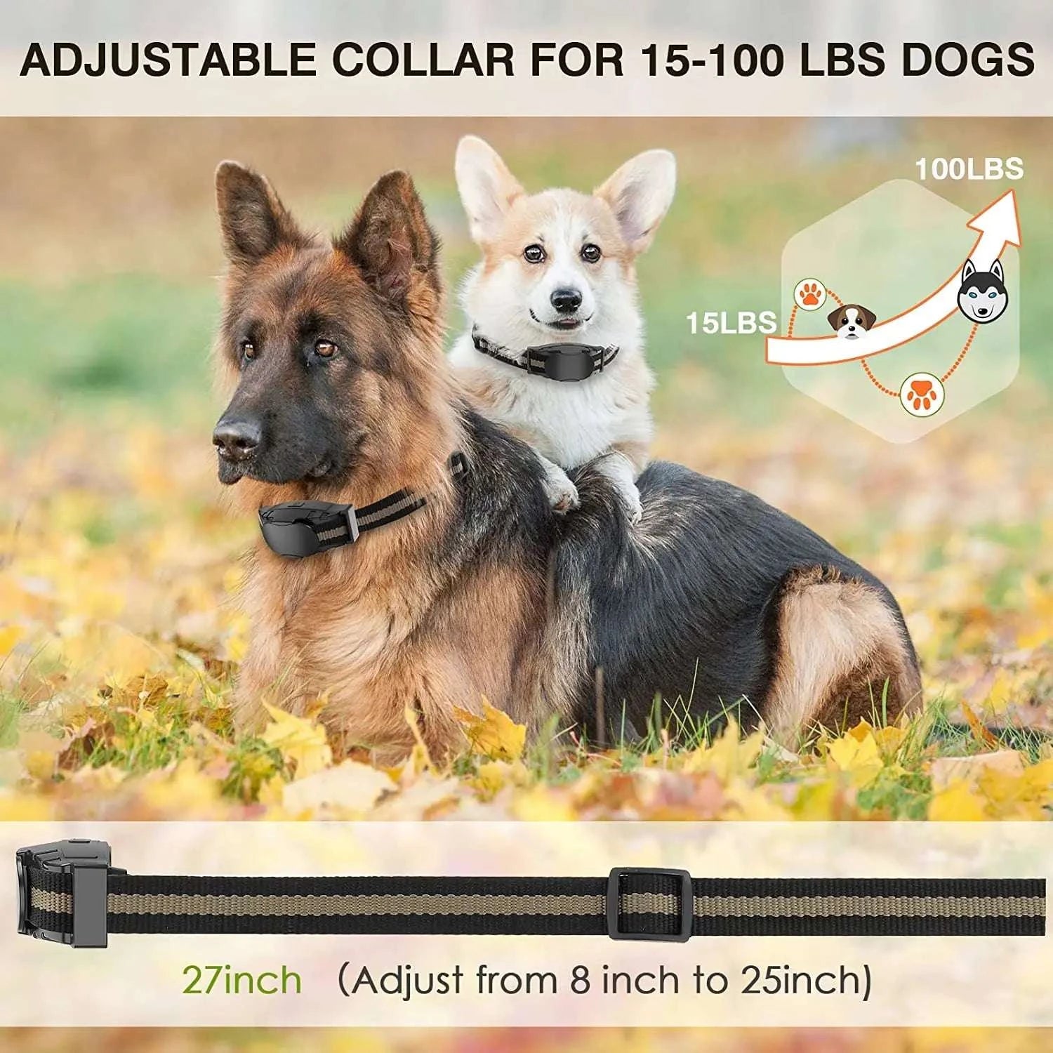 Remote Control Dog Training Collar with Waterproof Receiver-Control one dogs