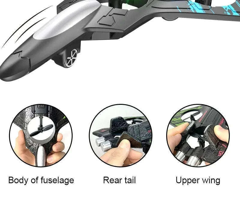 Remote Control Foam Jet Plane with LEDs and 4-Channel Control-