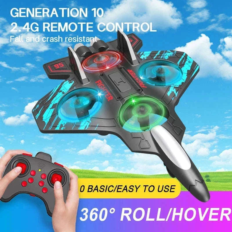 Remote Control Foam Jet Plane with LEDs and 4-Channel Control-