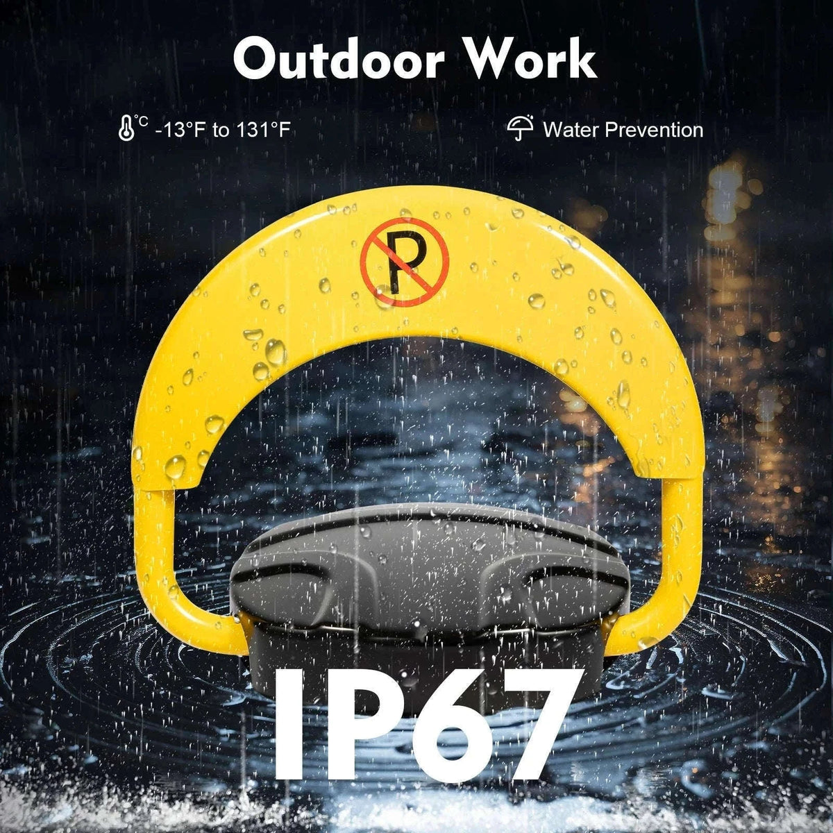 Remote Control Parking Barrier Post: Secure Your Parking Space Effortlessly-YELLOW / france
