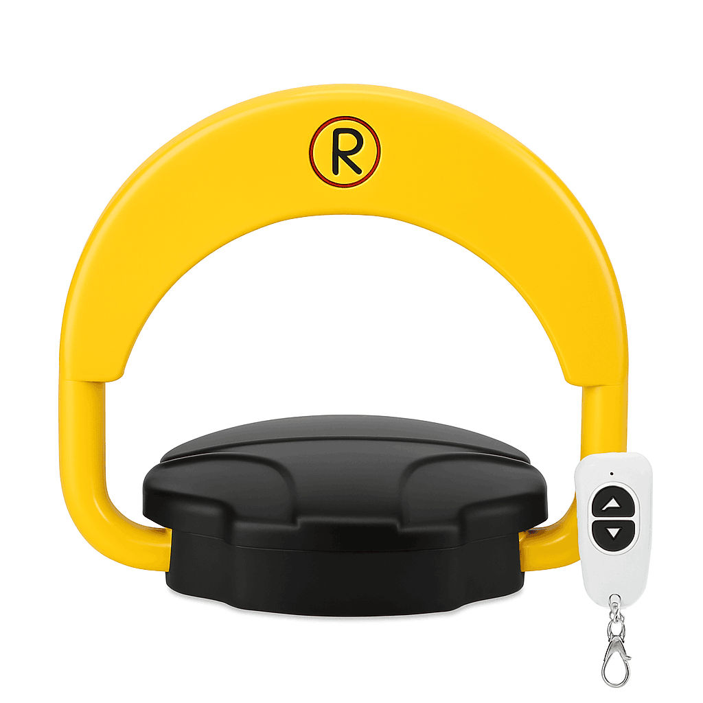 Remote Control Parking Lock Barrier with Alarm & 180° Foldable Arm-Yellow / United States