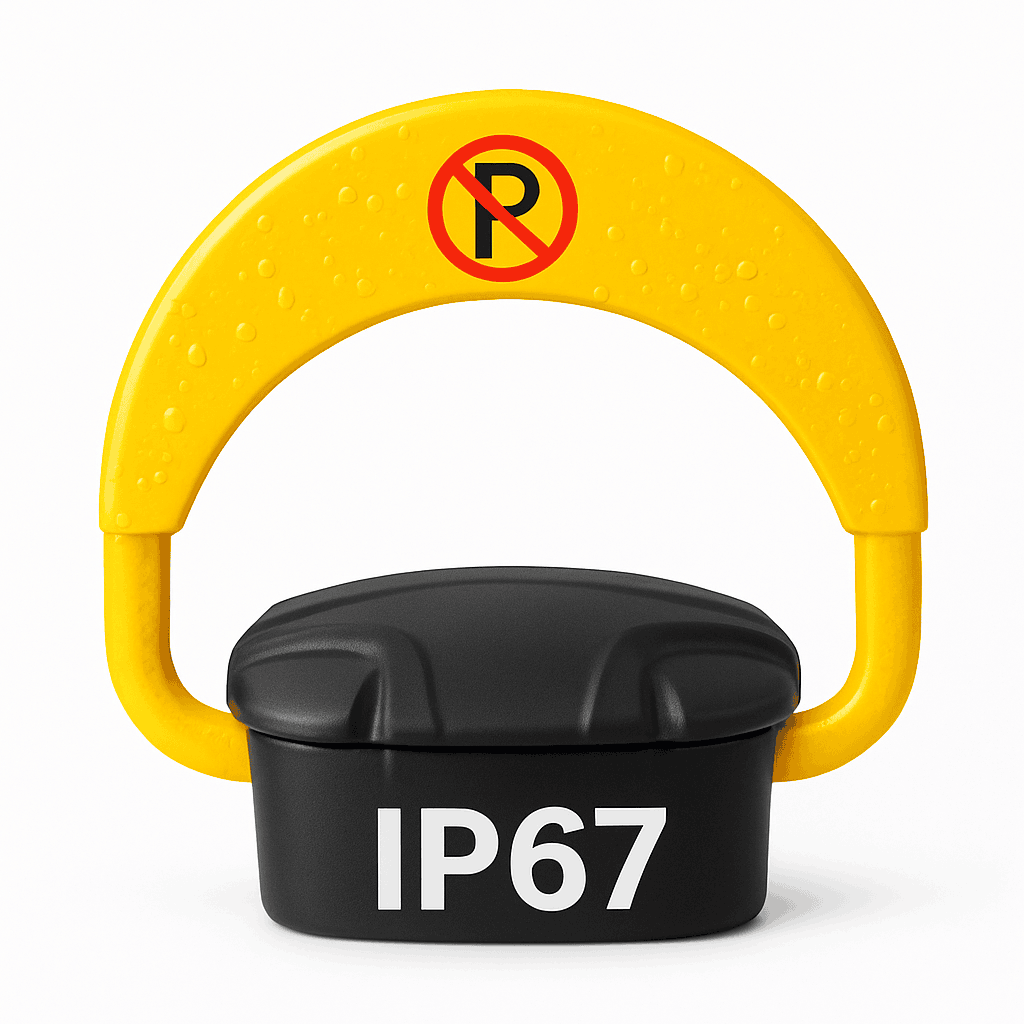 Remote Control Parking Lock Foldable Barrier 2T-YELLOW / United Kingdom