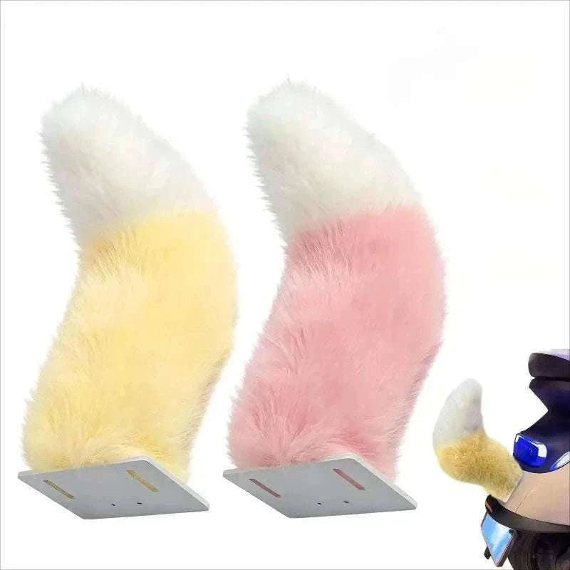 Remote Control Wagging Fox Tail for Scooter & Motorcycle Decor-Pink