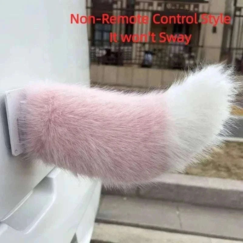 Remote Control Wagging Fox Tail for Scooter & Motorcycle Decor-Pink