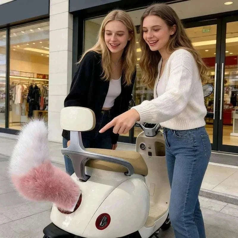 Remote Control Wagging Fox Tail for Scooter & Motorcycle Decor-Pink