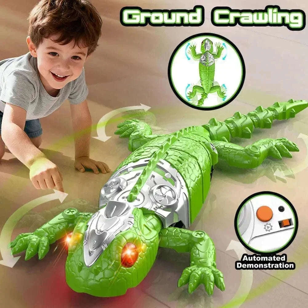Remote Control Wall Climbing Lizard Robot Toy-D