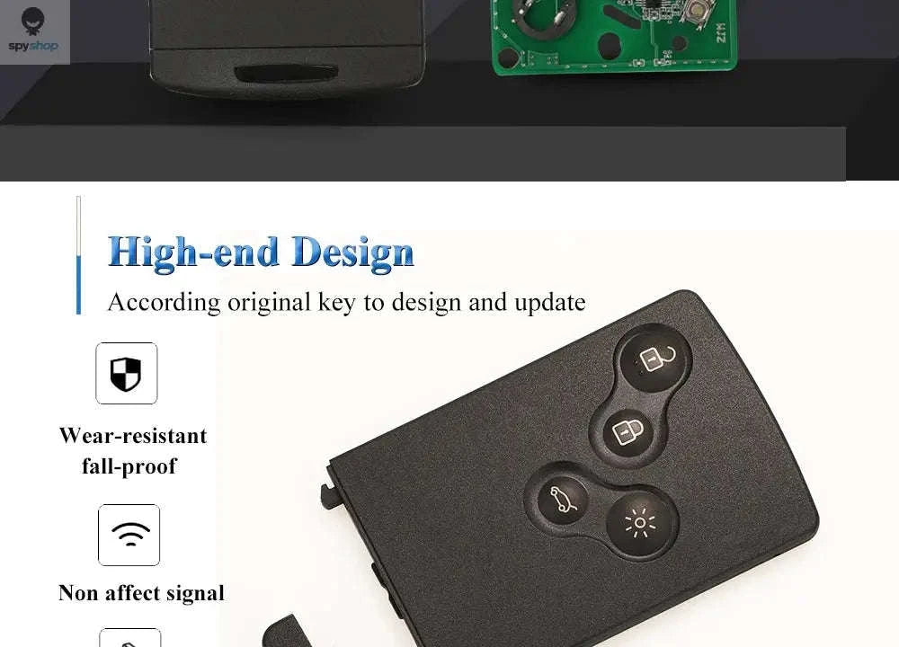 Renault Smart Remote Car Key Fob – 433MHz ID46 Chip Replacement-Default Title