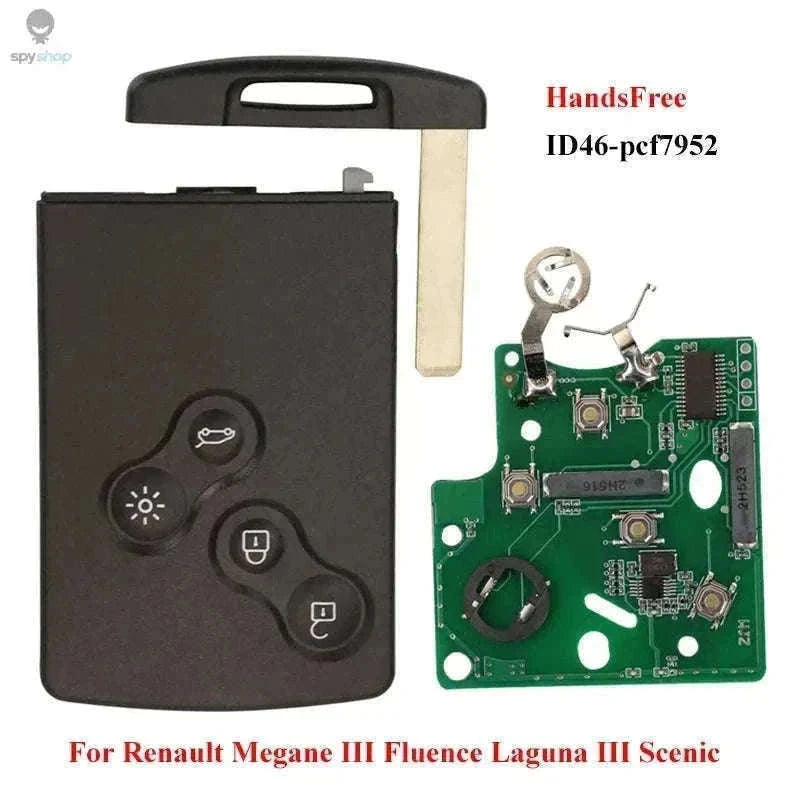 Renault Smart Remote Car Key Fob Replacement 433MHz ID46 Chip-Default Title