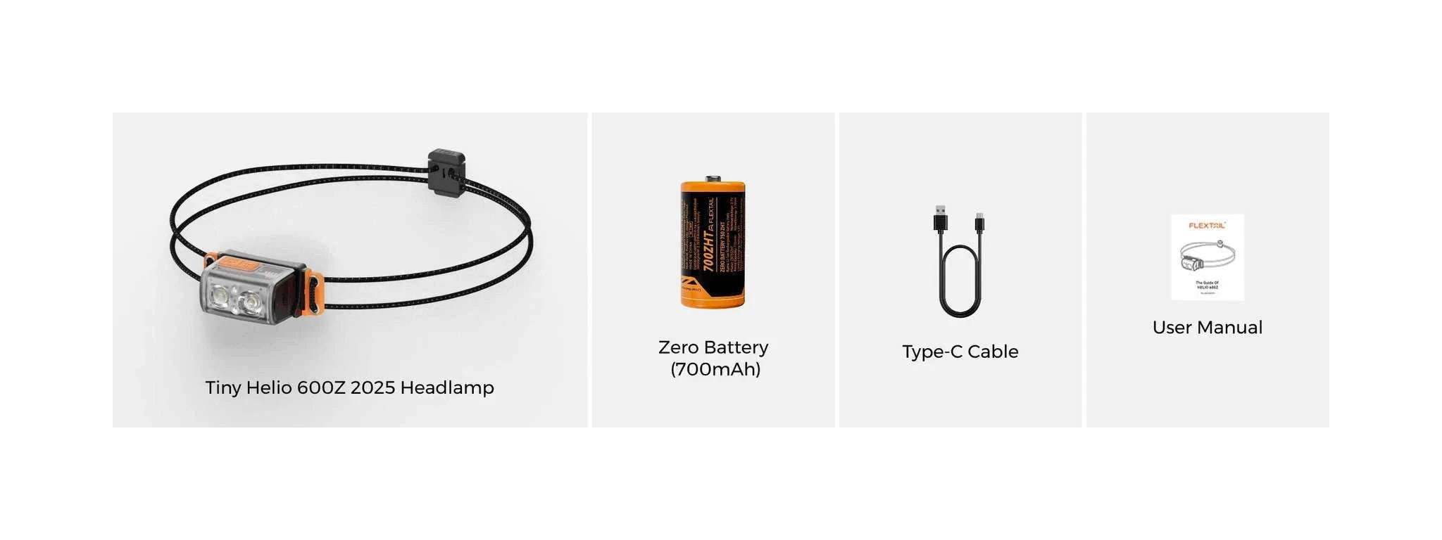 Replaceable Battery Headlamp 600 Lumens-Orange