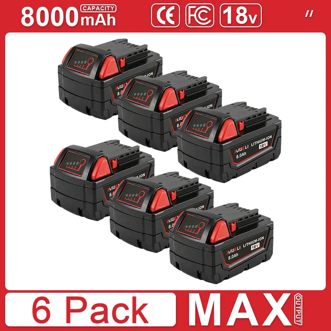 Replacement 18V Li-ion Battery 8.0Ah-8pcs / 18V / United States