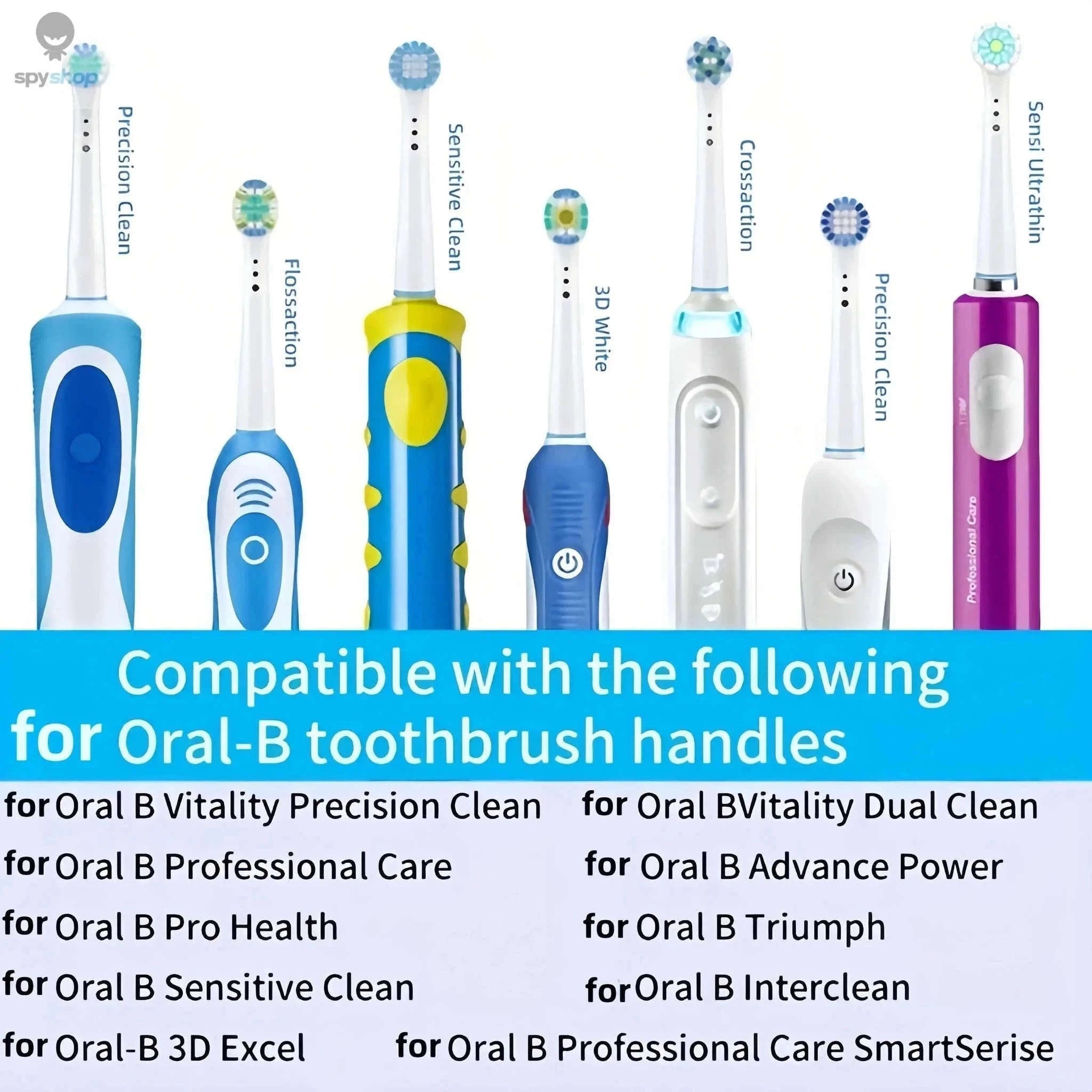 Replacement Toothbrush Heads for Oral-B Braun, Gentle Clean-Standard 4pcs
