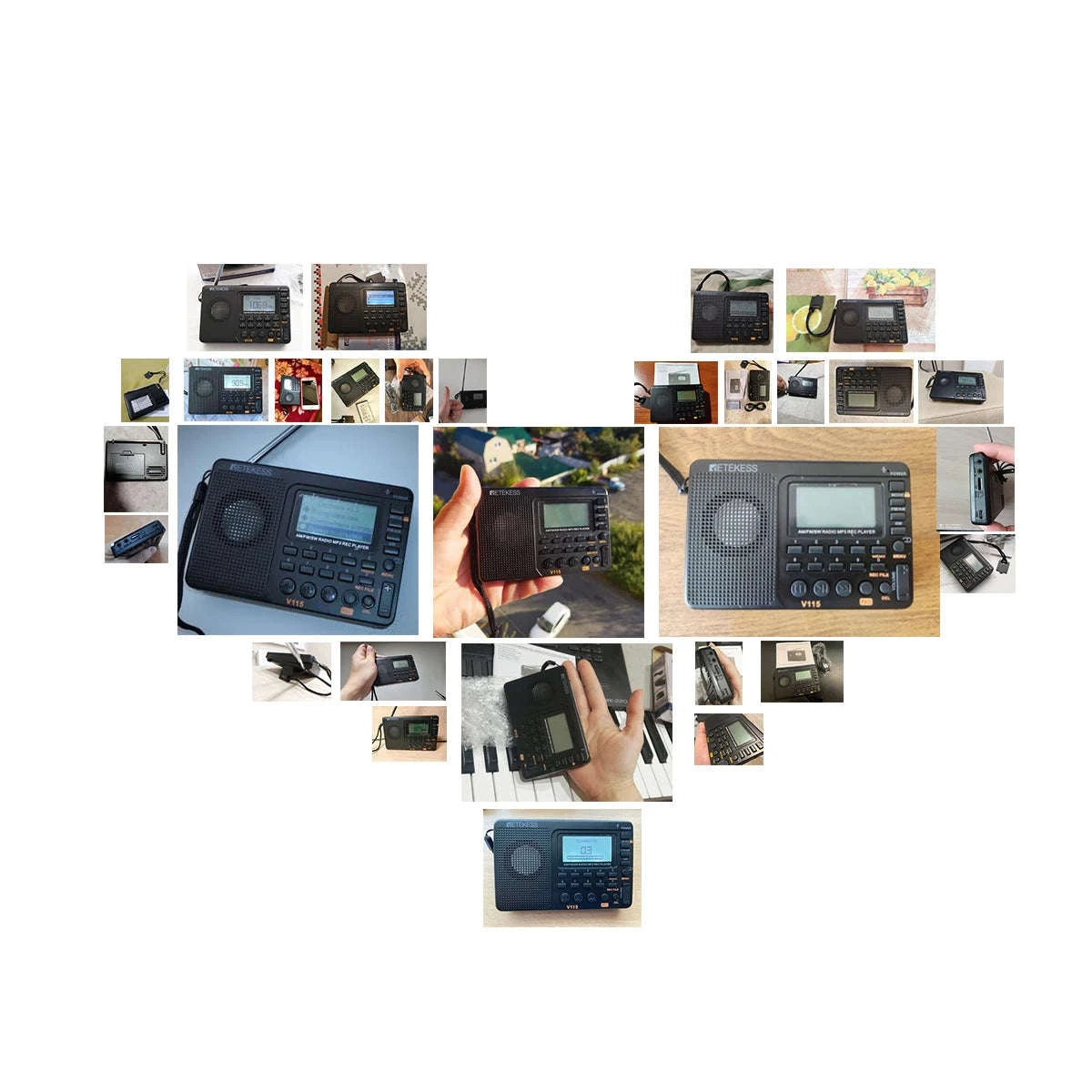 Retekess V115 Portable Radio with USB Recorder-V115