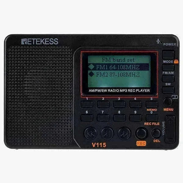 Retekess V115 Portable Radio with USB Recording-V115