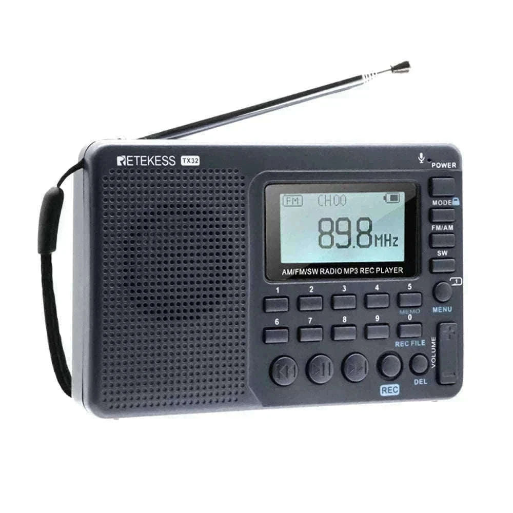 Retekess V115 Portable Radio with USB Recording-V115