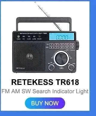 Retekess V115 Portable Radio with USB Recording-V115