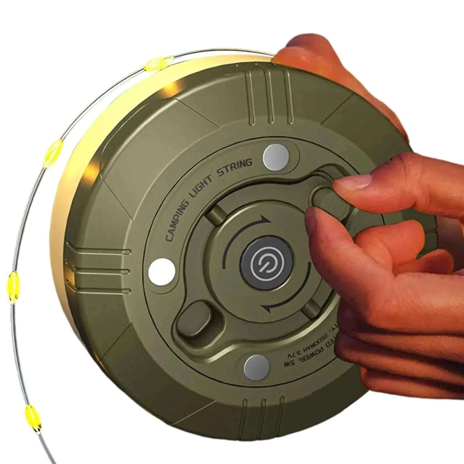 Retractable Camping String Lights 20m USB-C Rechargeable 2600mAh-A