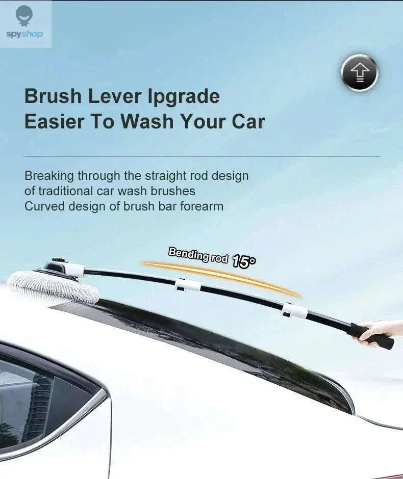 Retractable Car Wash Brush with Telescoping Handle-1Mop and 1Mop Head