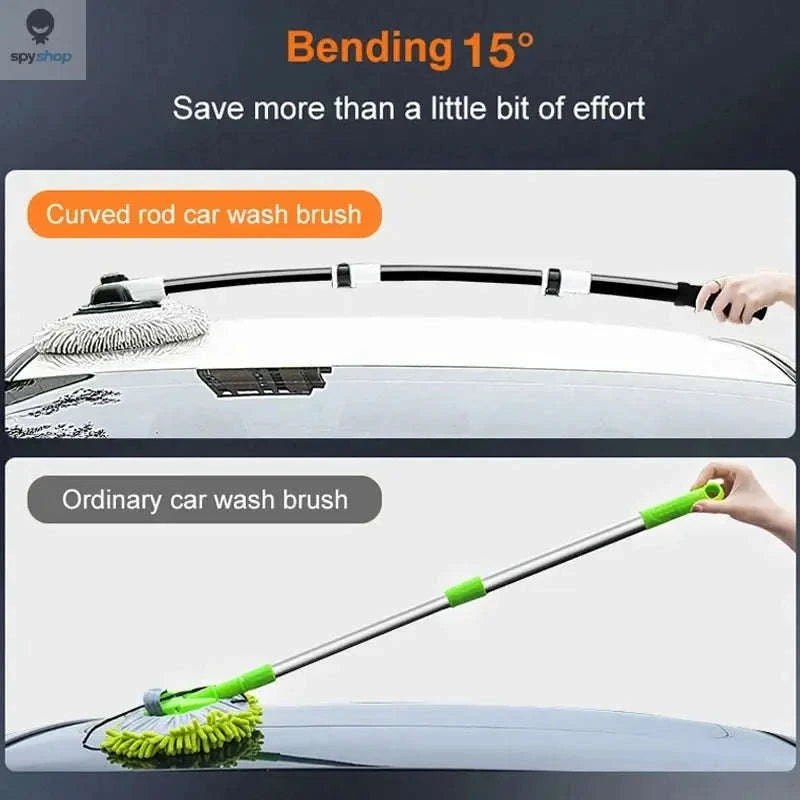 Retractable Car Wash Brush with Telescoping Handle-1Mop and 1Mop Head